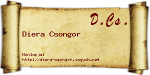 Diera Csongor névjegykártya